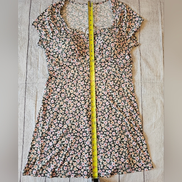 No Boundaries Plus Size 1X Floral Multicolor Sweetheart Mini Dress Spring - Picture 9 of 10